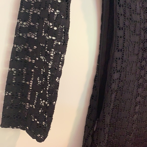 NWT Geo-Lace Off the Shoulder Black Dress - Picture 7 of 8